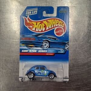 Hot Wheel 1998 Surf 'N Fun Series Blue VW Beetle Collectible Die-Cast Car Sealed